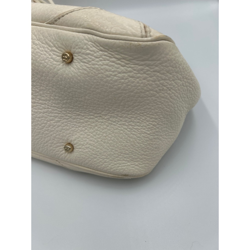 Kate Spade New York Cream Pebbled Leather Tassel Shoulder Bag Gold Hardware - Picture 8 of 10